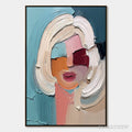 ARTOVITAS the Gaze – Textured Abstract Portrait Palette Knife Painting - image 1