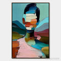 ARTOVITAS Mosaic of Being – Colorful Abstract Impasto Portrait - image 1