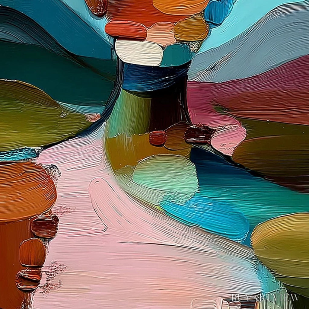 ARTOVITAS Mosaic of Being – Colorful Abstract Impasto Portrait - image 5