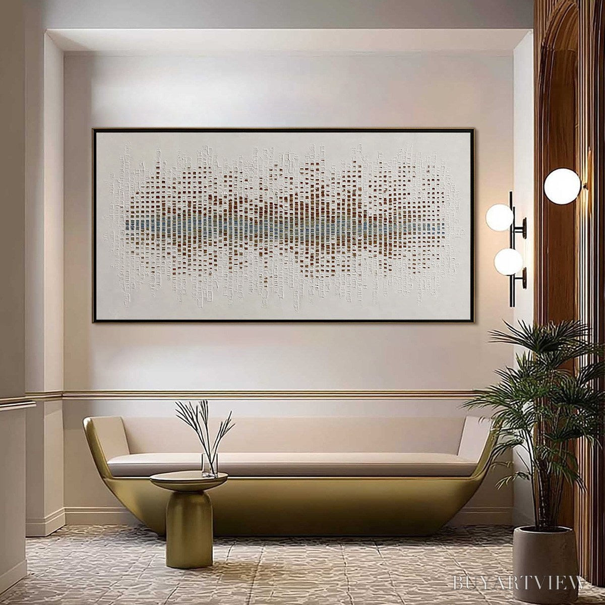 ARTOVITAS Urban Sonata – Large Textured Minimalist Abstract Painting - image 4