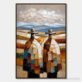ARTOVITAS the Journeymen – Textured Impasto Painting of Two Figures in a Landscape - image 1