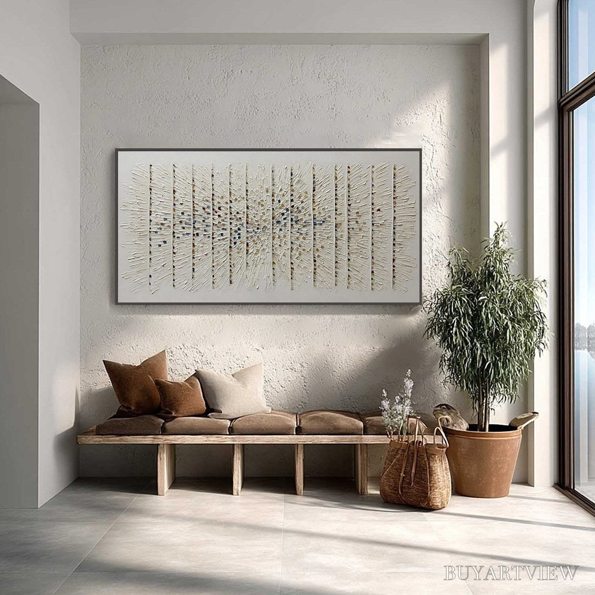 ARTOVITAS Chroma Pulse – Textured Wabi Sabi Abstract Painting - image 4