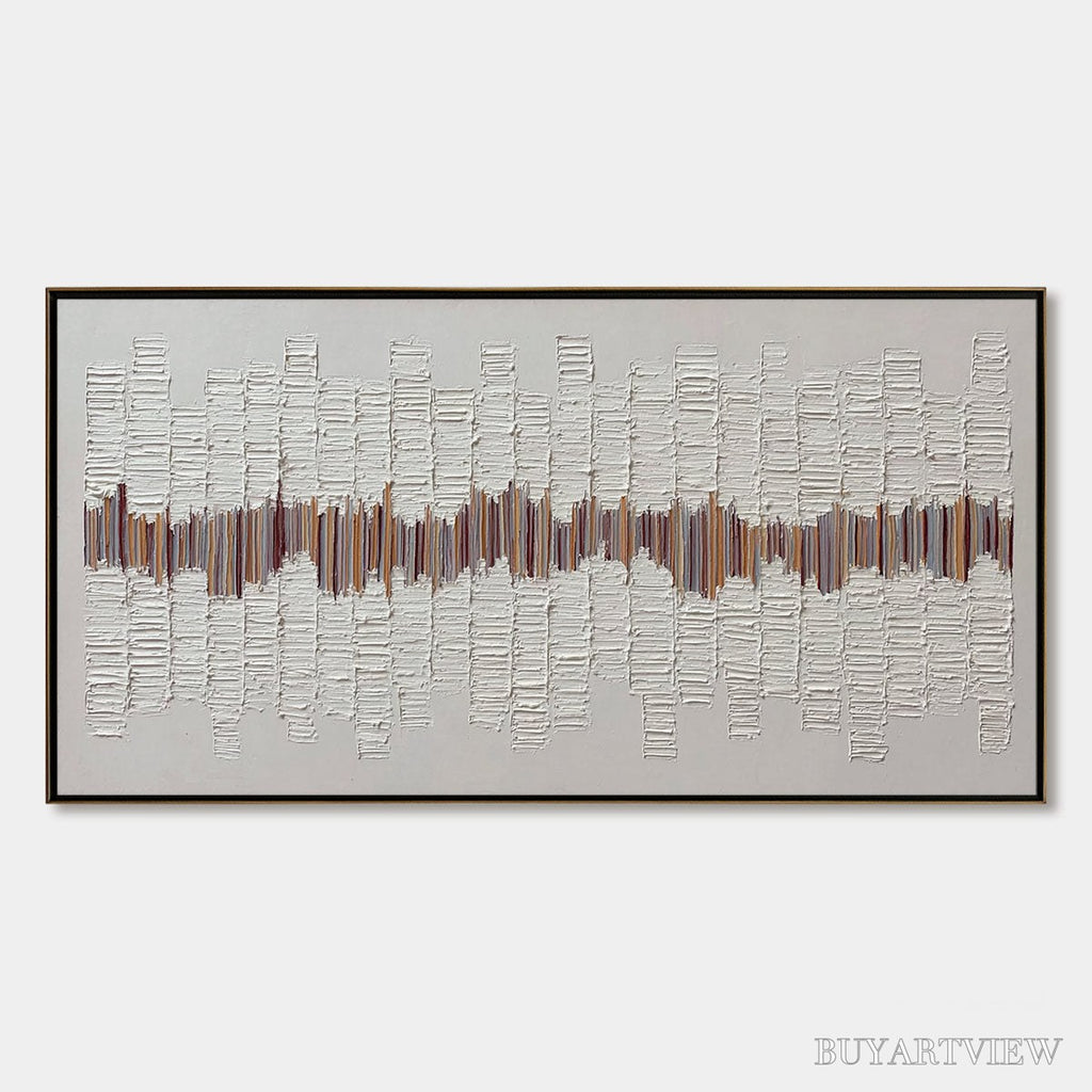 ARTOVITAS Echoes in Silence – Large Textured Minimalist Abstract - image 1