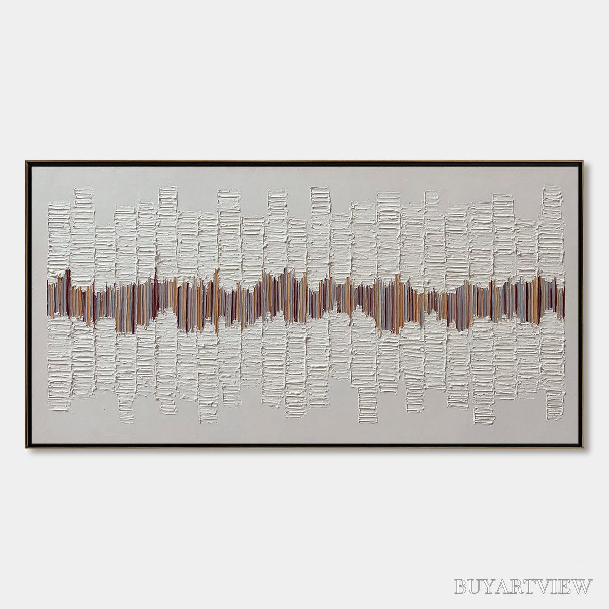 ARTOVITAS Echoes in Silence – Large Textured Minimalist Abstract - image 1