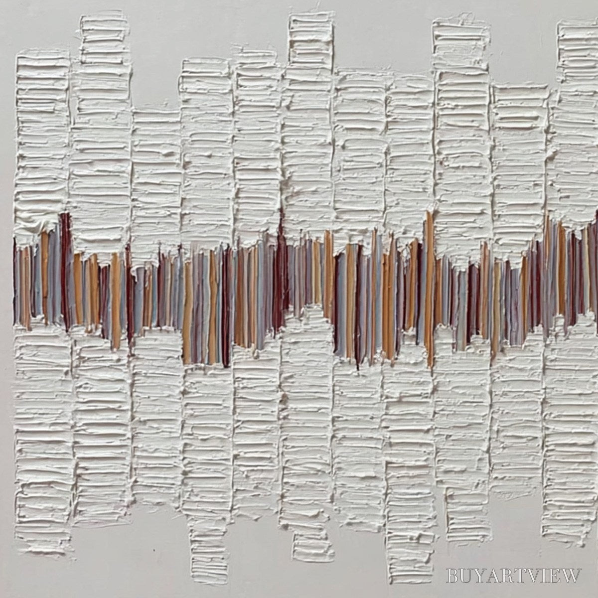 ARTOVITAS Echoes in Silence – Large Textured Minimalist Abstract - image 3