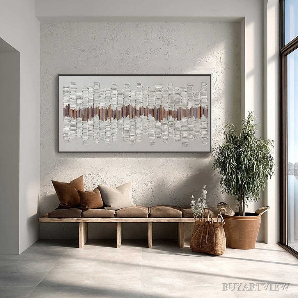 ARTOVITAS Echoes in Silence – Large Textured Minimalist Abstract - image 4