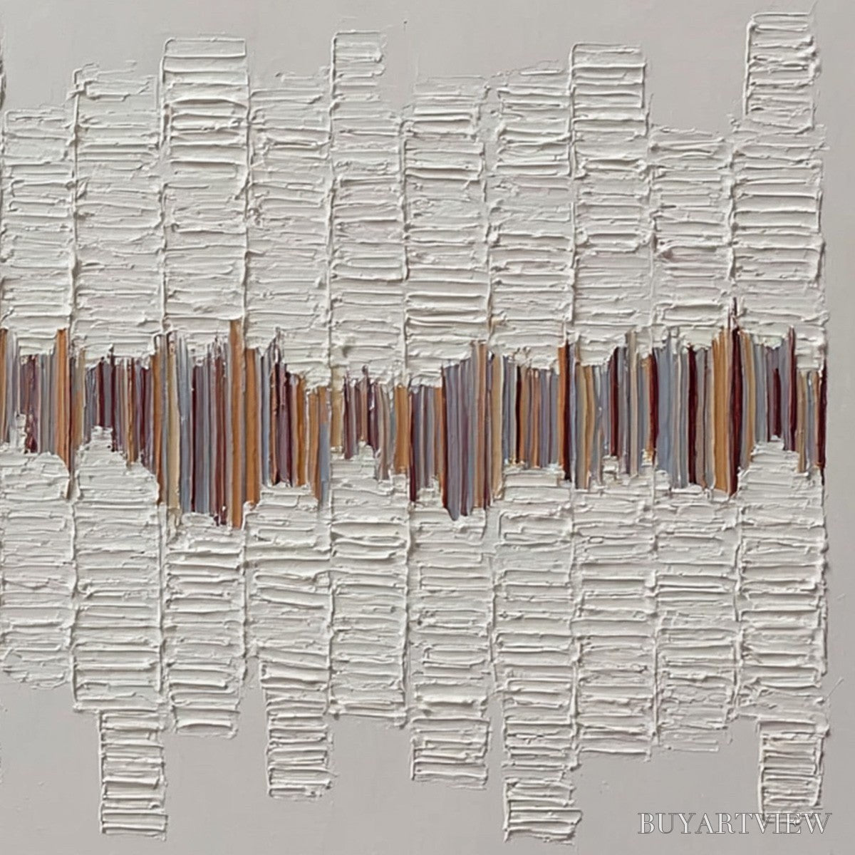 ARTOVITAS Echoes in Silence – Large Textured Minimalist Abstract - image 5