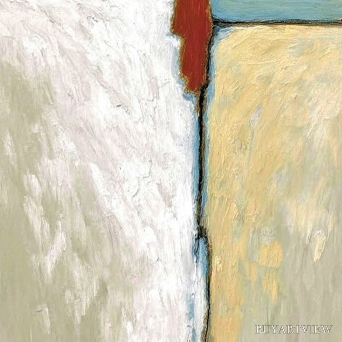 ARTOVITAS the Watcher – Minimalist Figurative Abstract Textured Painting - image 5