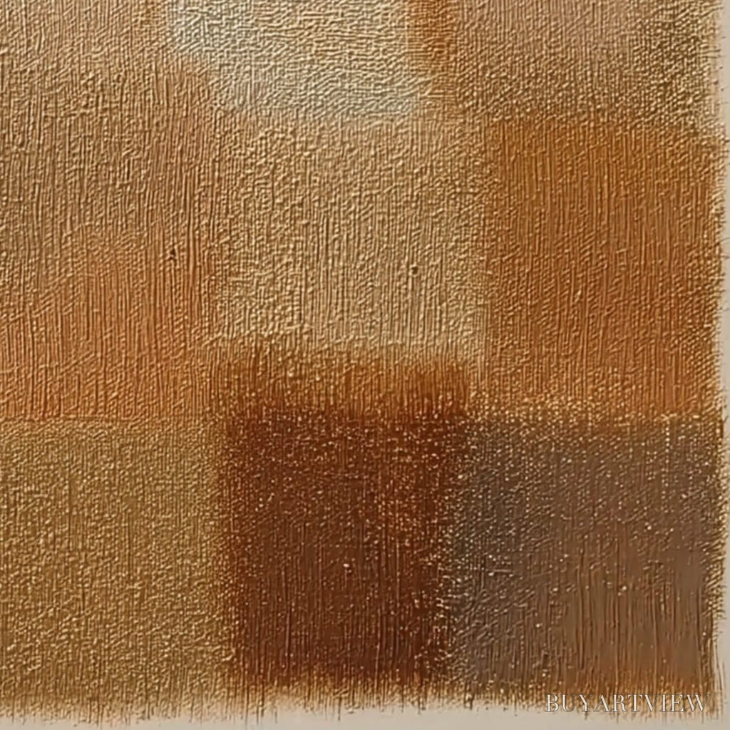 ARTOVITAS Terra Firma – Textured Minimalist Abstract Painting in Earth Tones - image 3