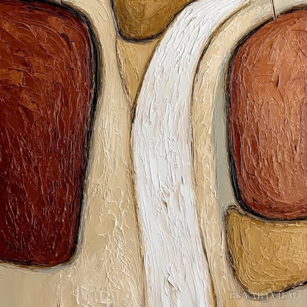 ARTOVITAS the Passage – Textured Wabi Sabi Abstract Earth Tone Painting - image 5