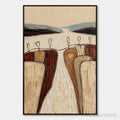 ARTOVITAS the Gathering – Textured Wabi Sabi Abstract Landscape Painting - image 1