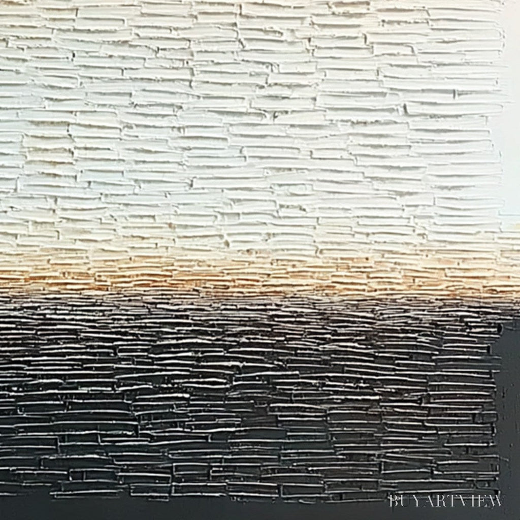 ARTOVITAS Echoes of Stillness – Large Square Textured Minimalist Abstract Painting - image 3