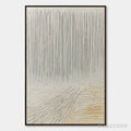 ARTOVITAS Convergence – Textured Minimalist Wabi Sabi Abstract Painting in White - image 1