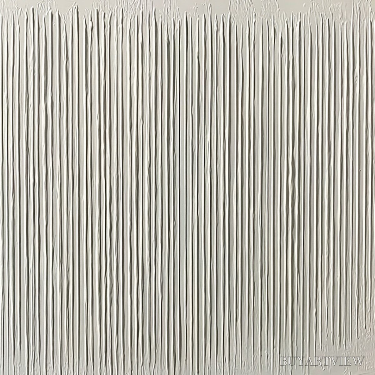ARTOVITAS Convergence – Textured Minimalist Wabi Sabi Abstract Painting in White - image 3