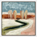 ARTOVITAS Coastal Sentinels | Textured Abstract Landscape Oil Painting - image 1