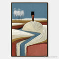 ARTOVITAS the Silent Journey – Textured Wabi Sabi Abstract Landscape Painting - image 1