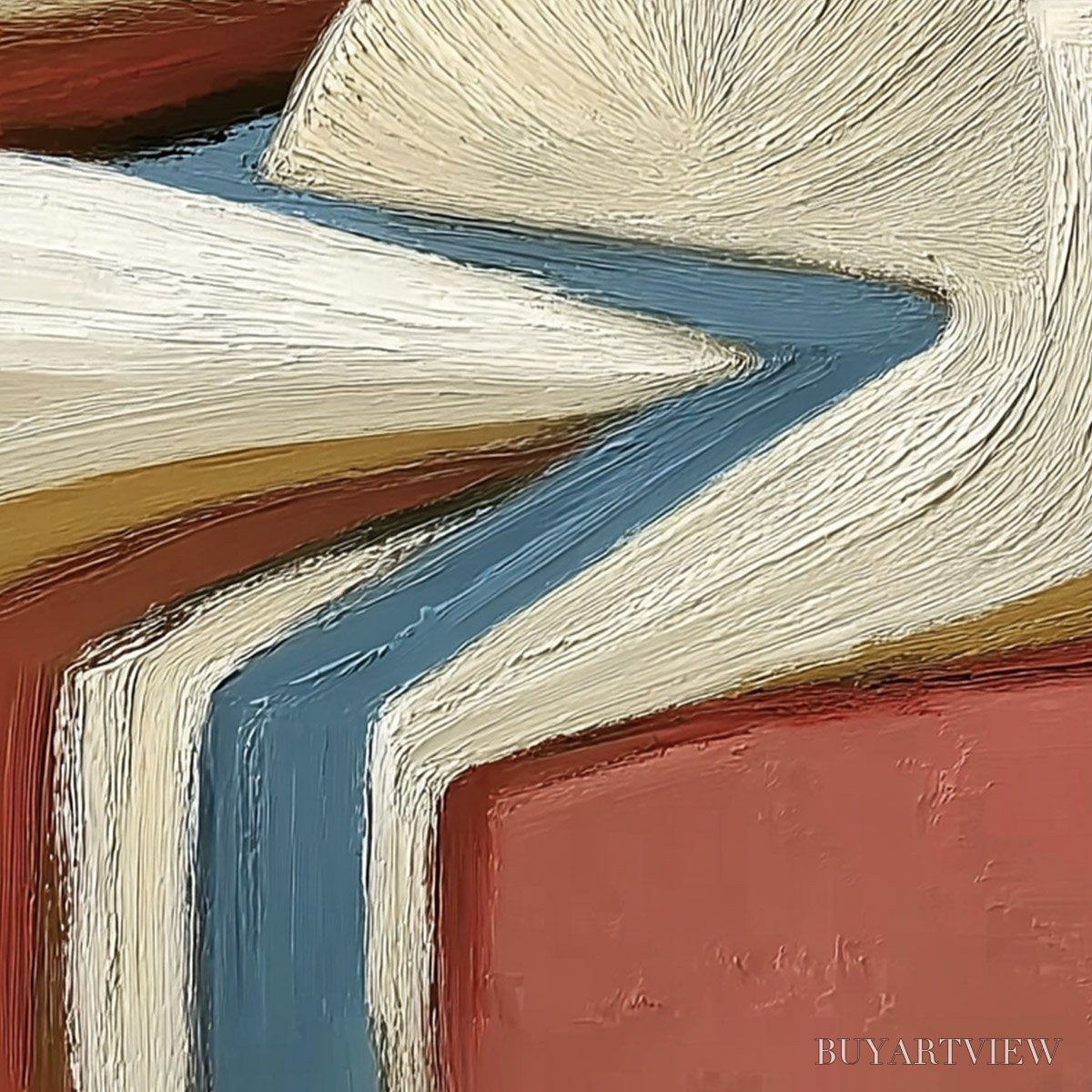 ARTOVITAS the Silent Journey – Textured Wabi Sabi Abstract Landscape Painting - image 5