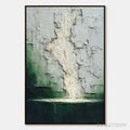 ARTOVITAS Verdant Chasm – Textured Wabi Sabi Abstract Landscape Painting - image 1
