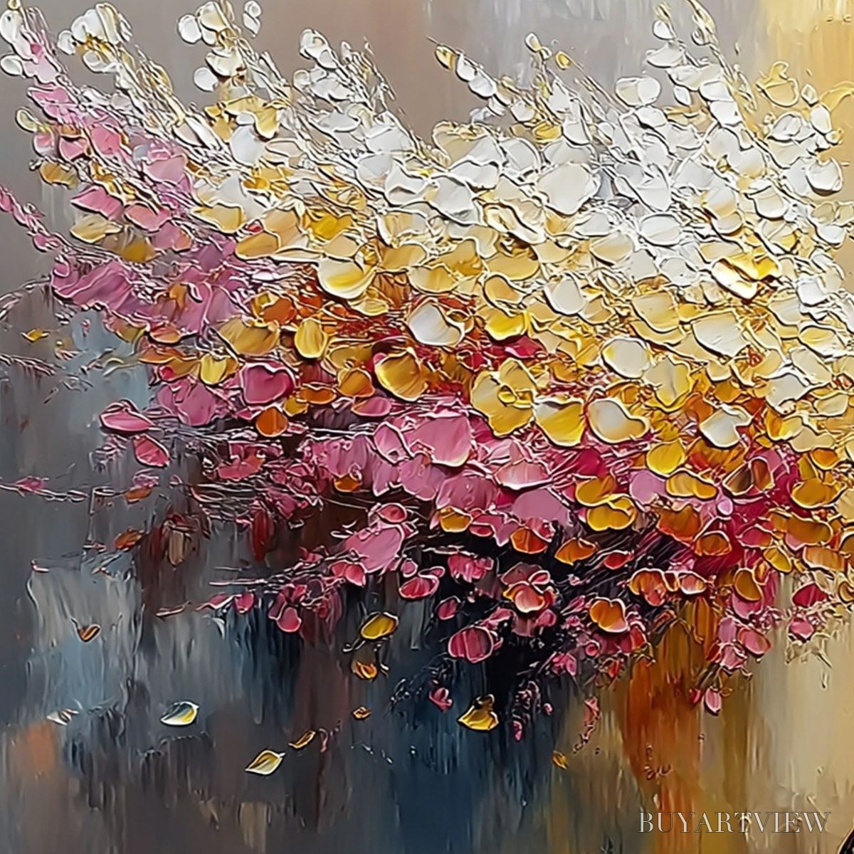 ARTOVITAS Aura Bloom – Textured Palette Knife Tree of Life Painting - image 3