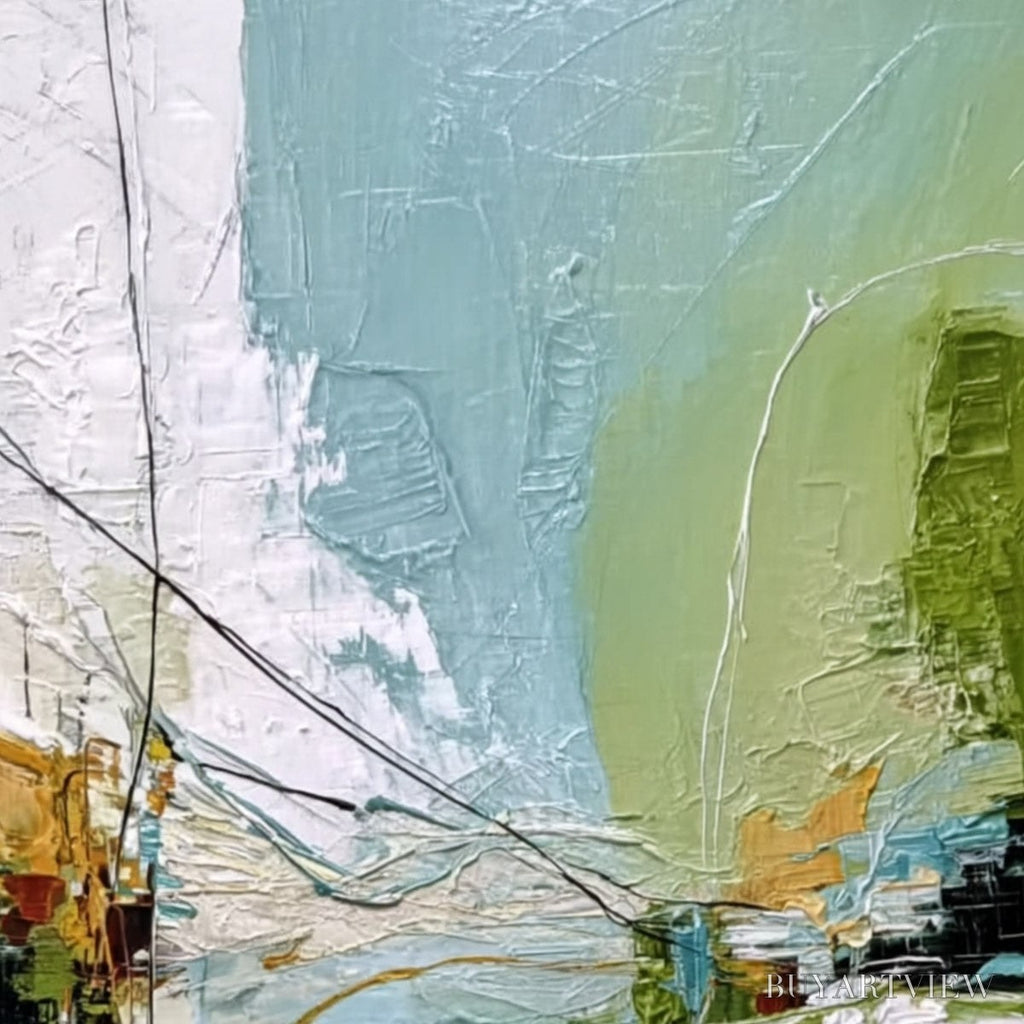 ARTOVITAS Crossing Paths – Large Textured Vertical Abstract - image 3