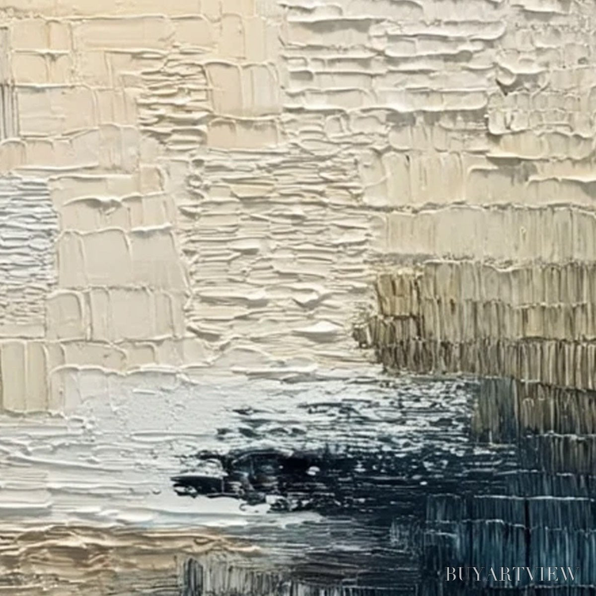 ARTOVITAS Terra Firma – Textured Neutral Abstract Impasto Painting - image 3