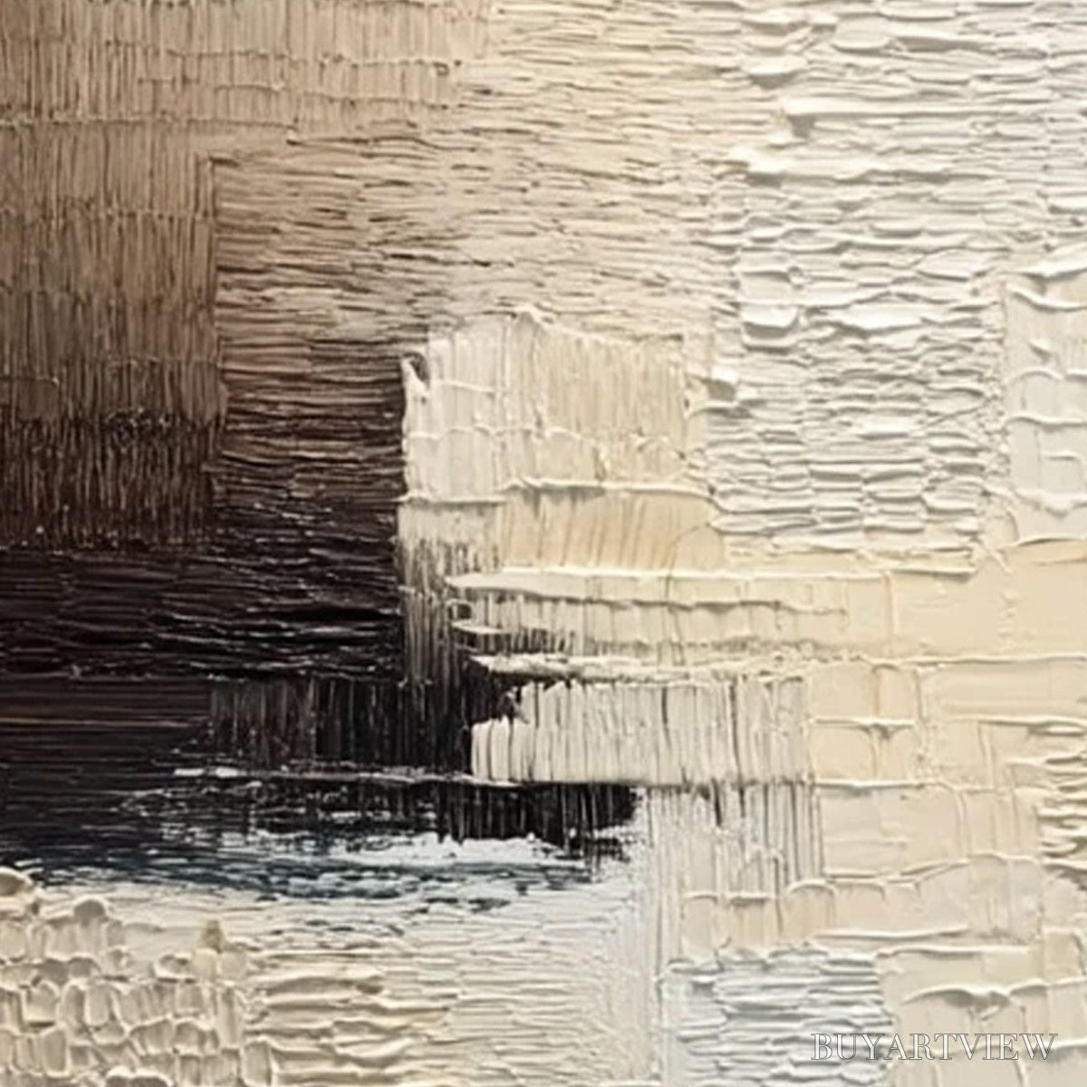 ARTOVITAS Terra Firma – Textured Neutral Abstract Impasto Painting - image 5