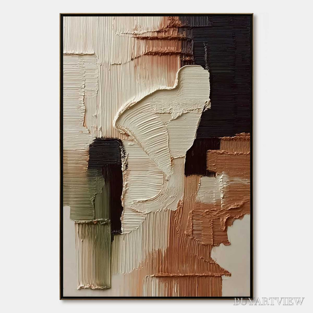 ARTOVITAS Terra Firma – Vertical Wabi Sabi Textured Abstract - image 1
