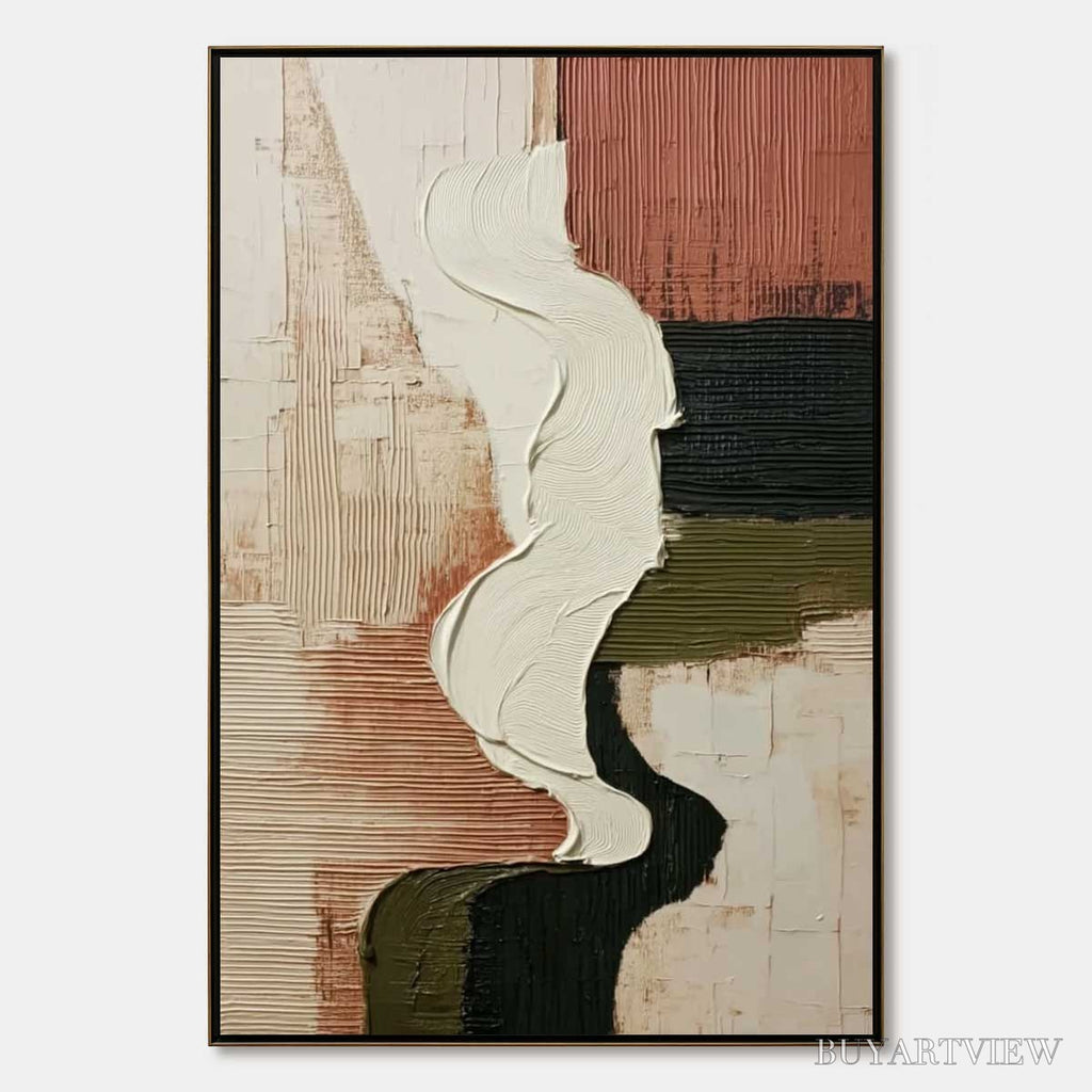 ARTOVITAS Terra Firma – Textured Wabi Sabi Abstract Art in Earth Tones - image 1