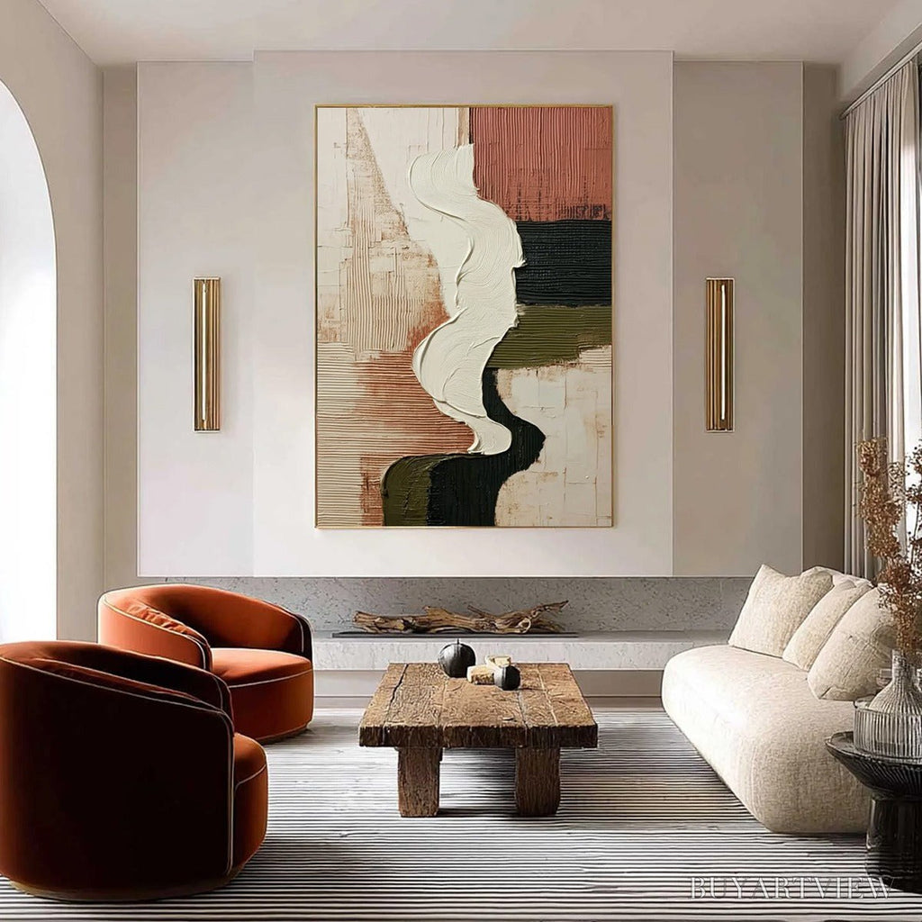 ARTOVITAS Terra Firma – Textured Wabi Sabi Abstract Art in Earth Tones - image 2