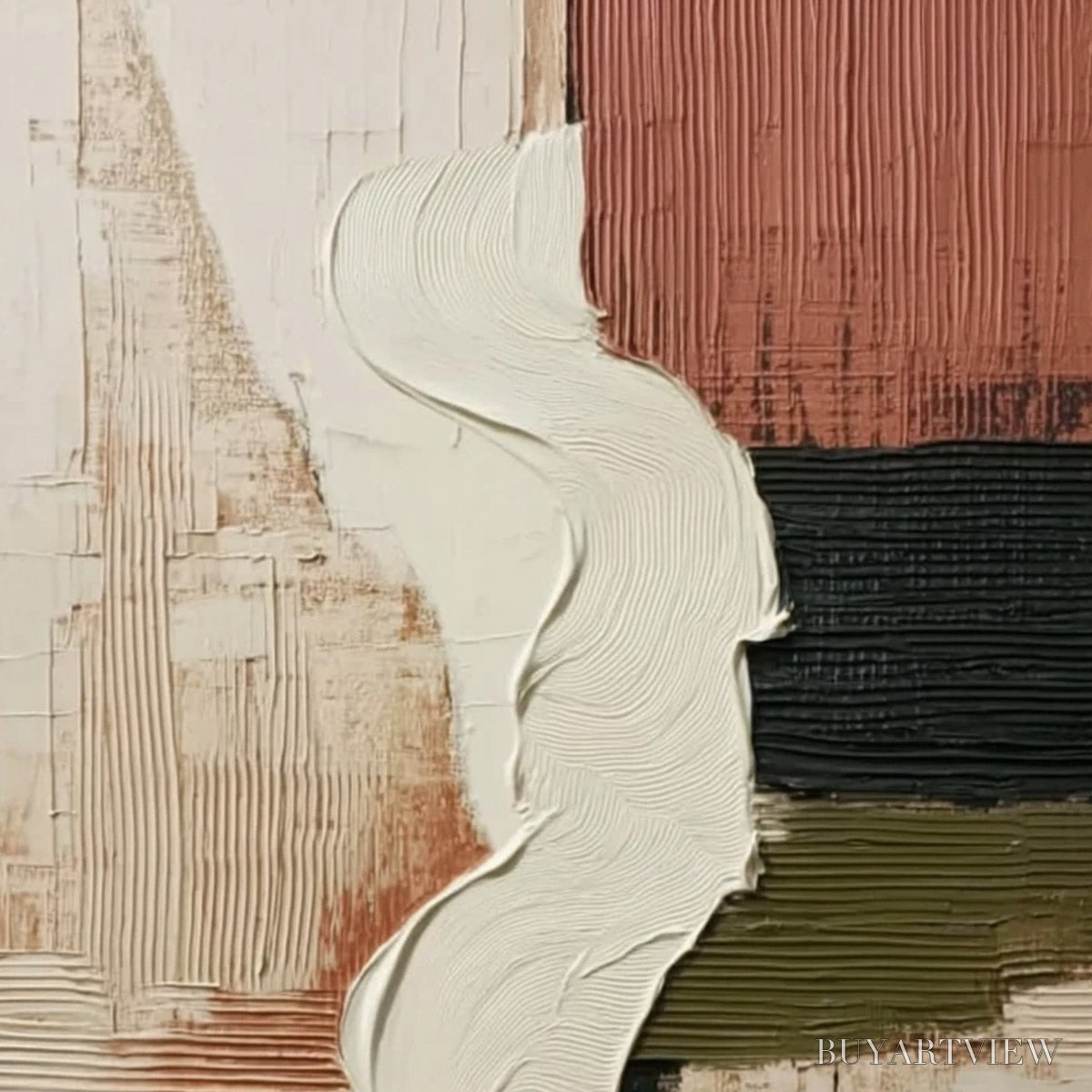 ARTOVITAS Terra Firma – Textured Wabi Sabi Abstract Art in Earth Tones - image 3