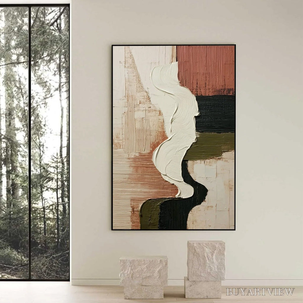 ARTOVITAS Terra Firma – Textured Wabi Sabi Abstract Art in Earth Tones - image 6