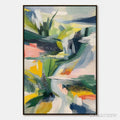 ARTOVITAS Verdant Rush – Vibrant Textured Abstract Landscape Painting - image 1