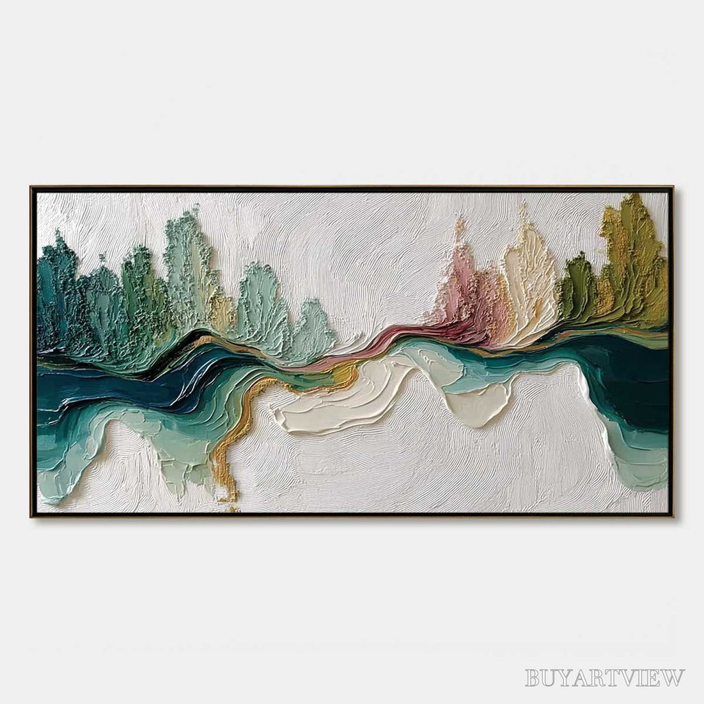 ARTOVITAS Terra'S Veins – Textured Abstract Landscape Impasto Oil Painting - image 1