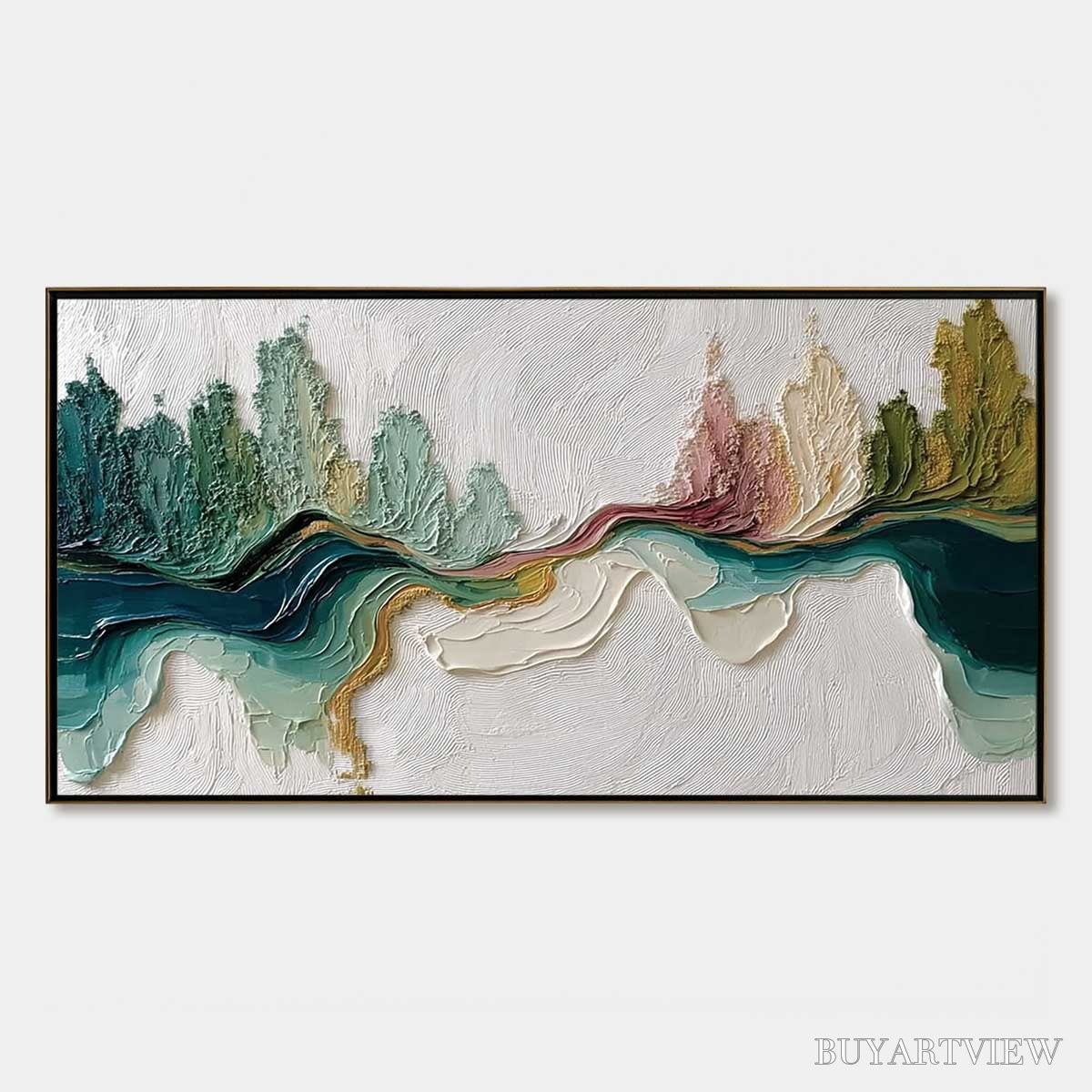 ARTOVITAS Terra'S Veins – Textured Abstract Landscape Impasto Oil Painting - image 1