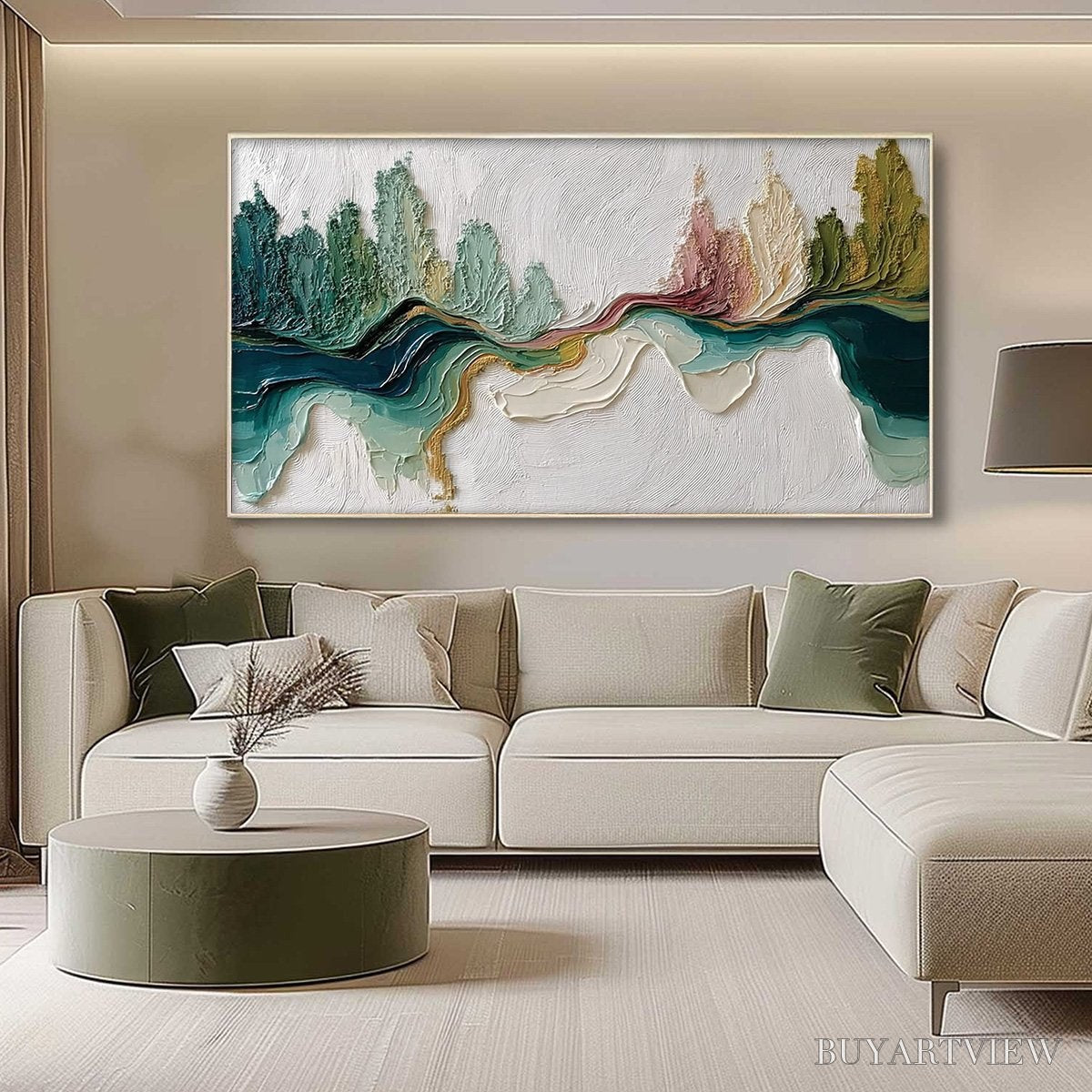 ARTOVITAS Terra'S Veins – Textured Abstract Landscape Impasto Oil Painting - image 4
