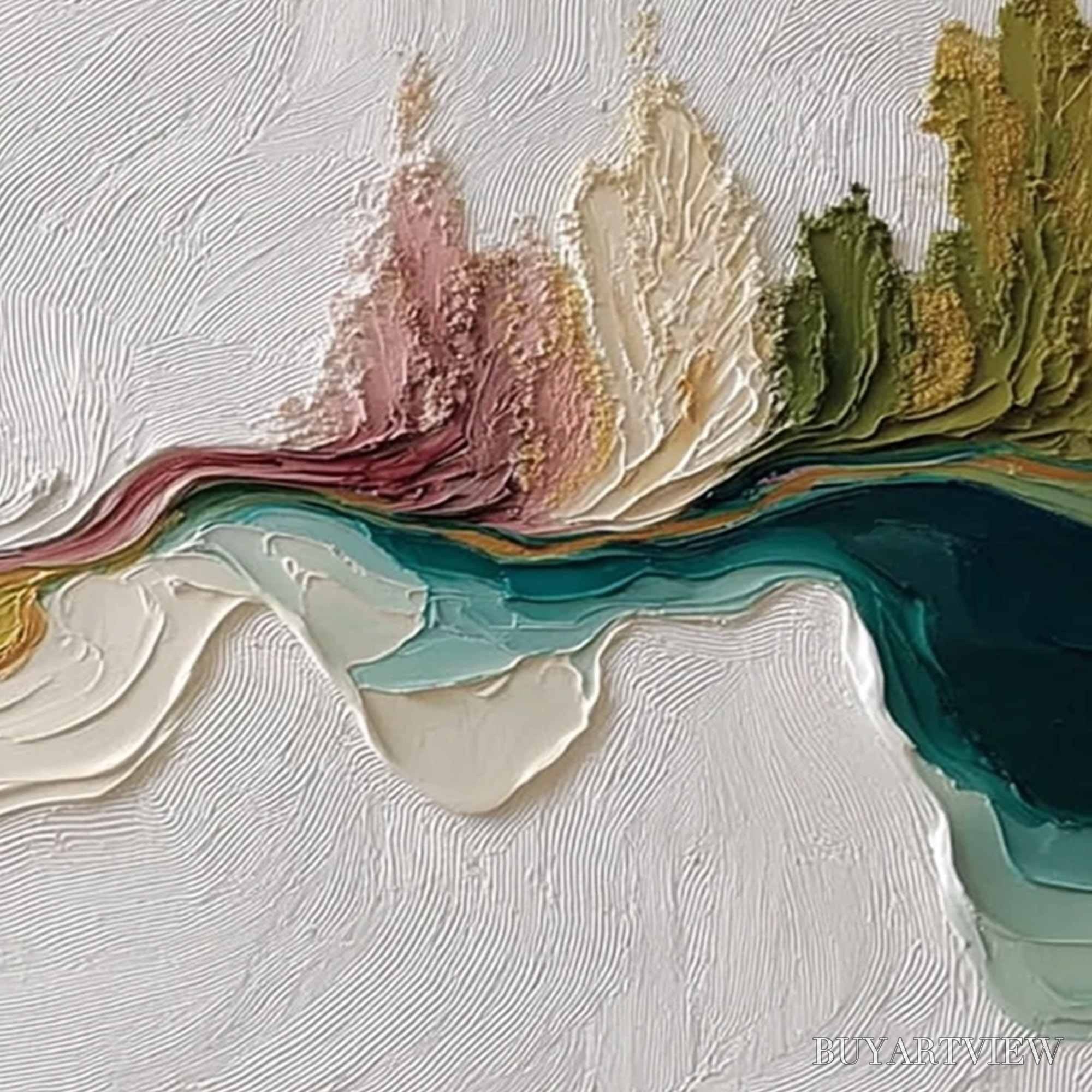 ARTOVITAS Terra'S Veins – Textured Abstract Landscape Impasto Oil Painting - image 5