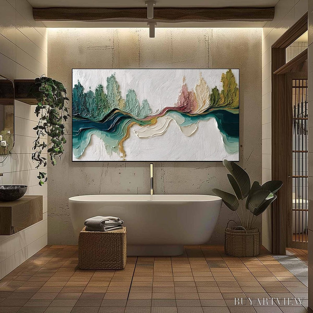 ARTOVITAS Terra'S Veins – Textured Abstract Landscape Impasto Oil Painting - image 6
