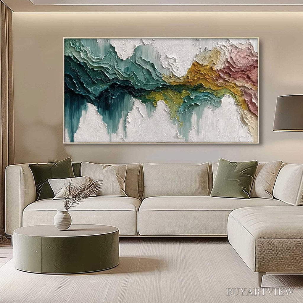 ARTOVITAS Terra Flow – Textured Abstract Landscape Impasto Oil Painting - image 4