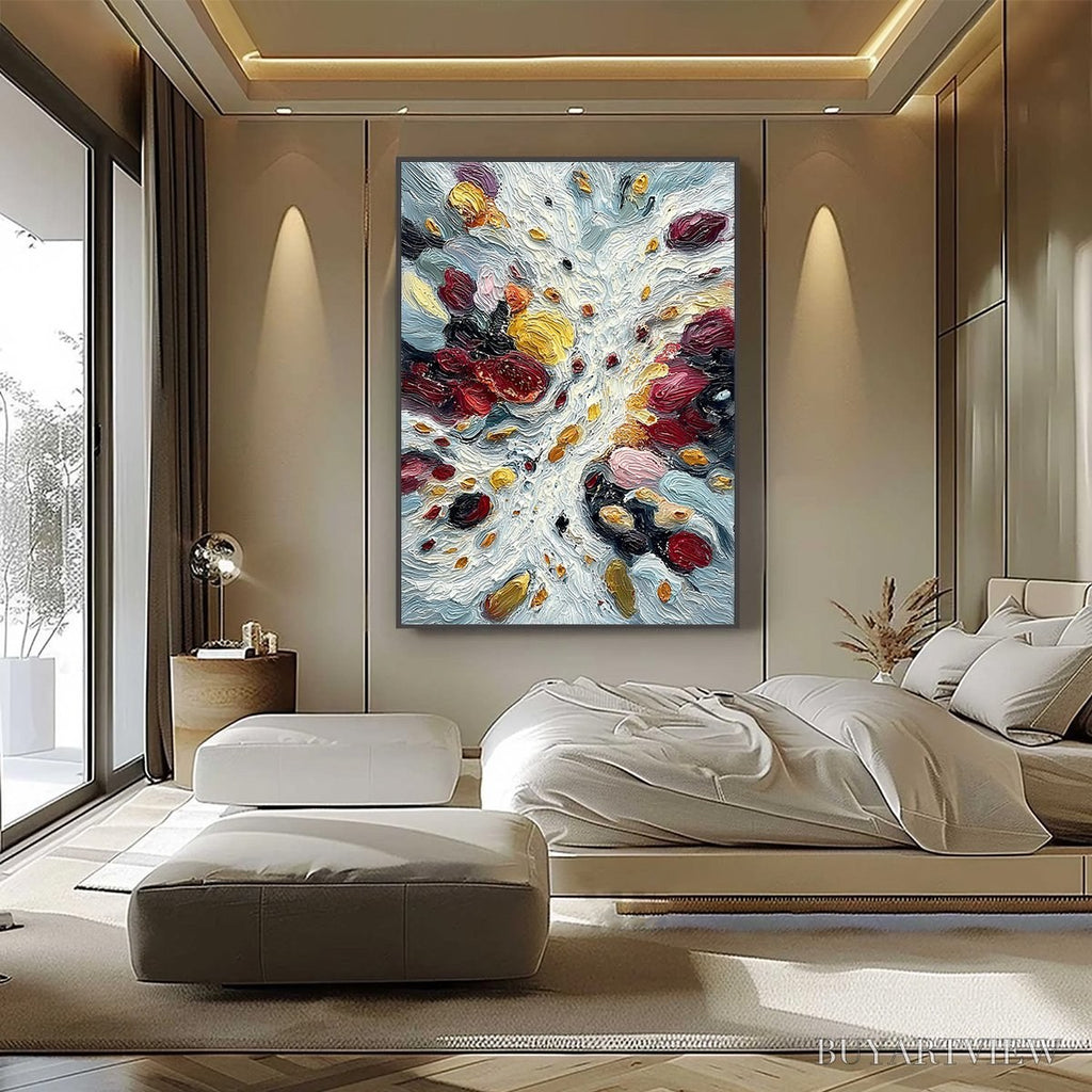 ARTOVITAS Festa Dei Colori – Vertical Colorful Impasto Abstract Textured Oil Painting - image 6