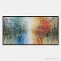 ARTOVITAS Equinox Textured Tree Landscape Oil Painting | Colorful - image 1