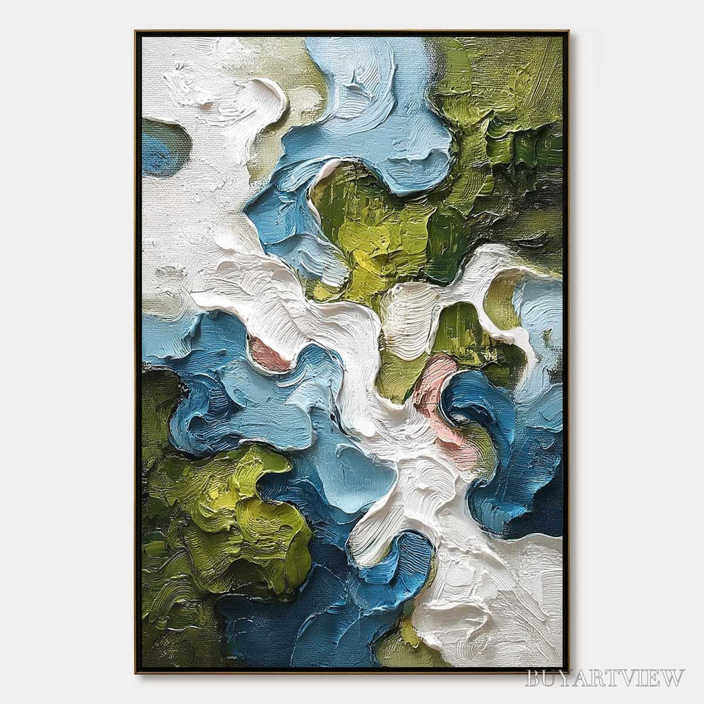ARTOVITAS Aerialis – Heavy Texture Abstract Landscape Oil Painting - image 1