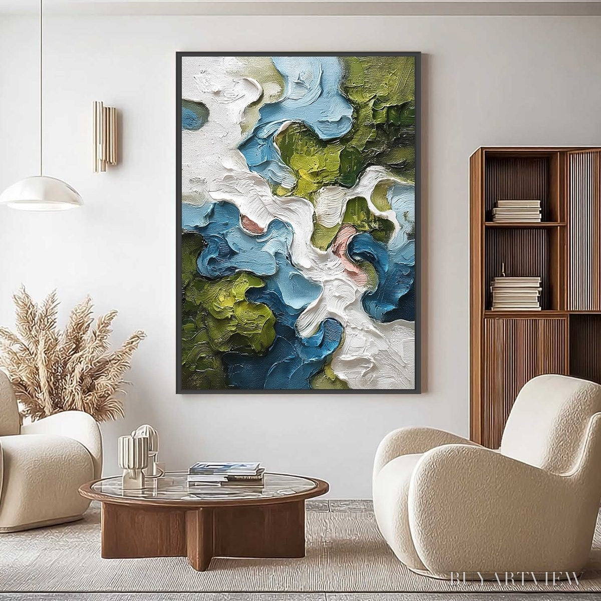 ARTOVITAS Aerialis – Heavy Texture Abstract Landscape Oil Painting - image 2