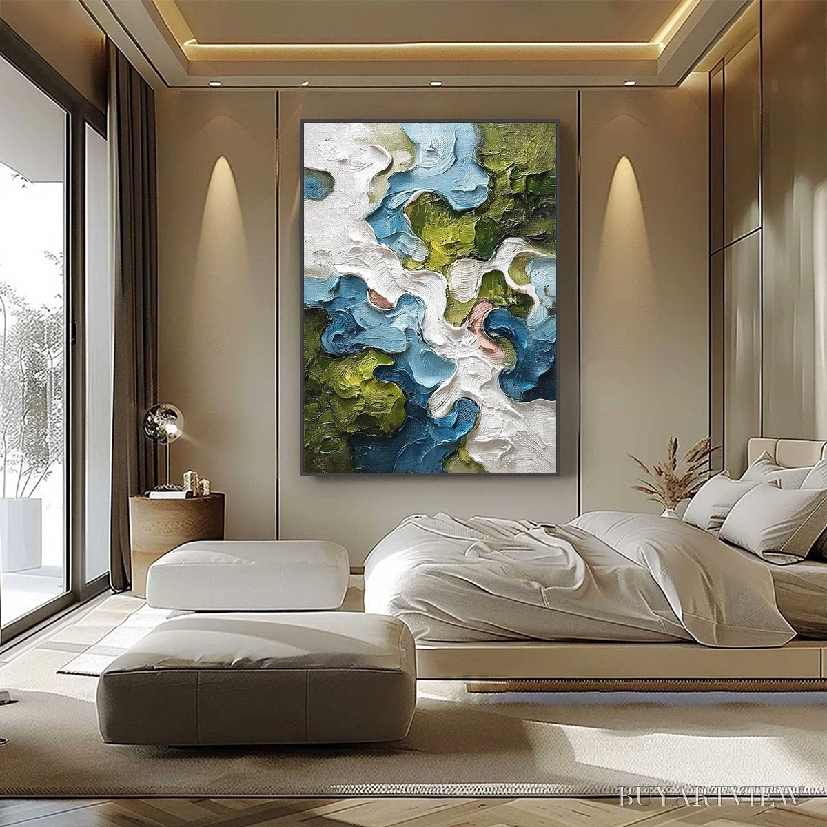 ARTOVITAS Aerialis – Heavy Texture Abstract Landscape Oil Painting - image 6