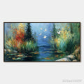 ARTOVITAS Serene Flight – Textured Impasto Landscape Painting of a River Sanctuary - image 1
