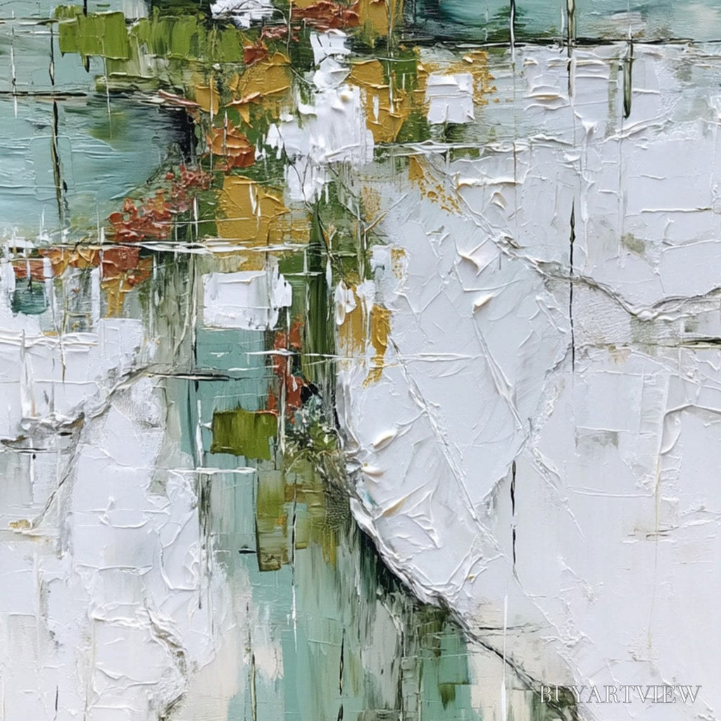 ARTOVITAS Verdant Echo – Textured Abstract Painting in Earth Tones - image 5