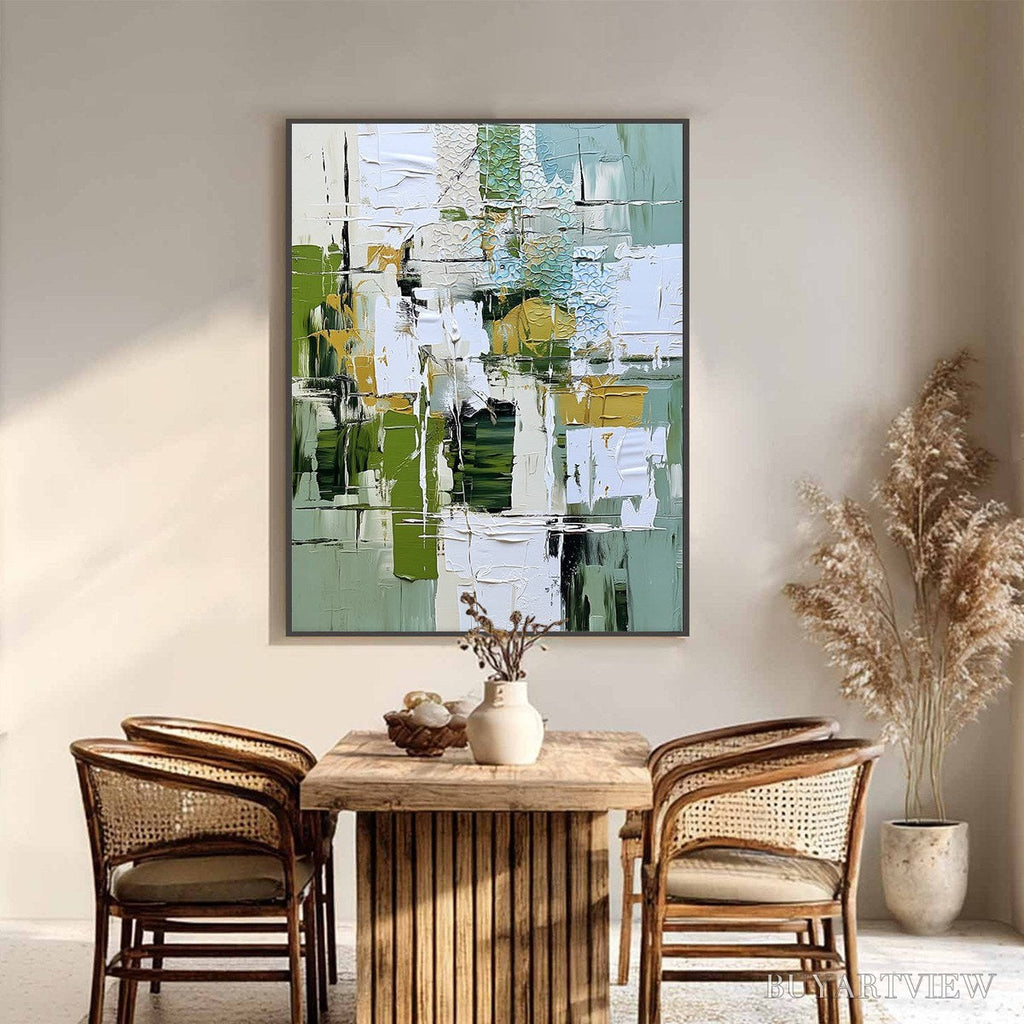 ARTOVITAS Terrace View – Textured Abstract Impasto Landscape Painting - image 2
