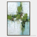 ARTOVITAS Verdant Echo | Green Abstract Textured Oil Painting for Wall - image 1
