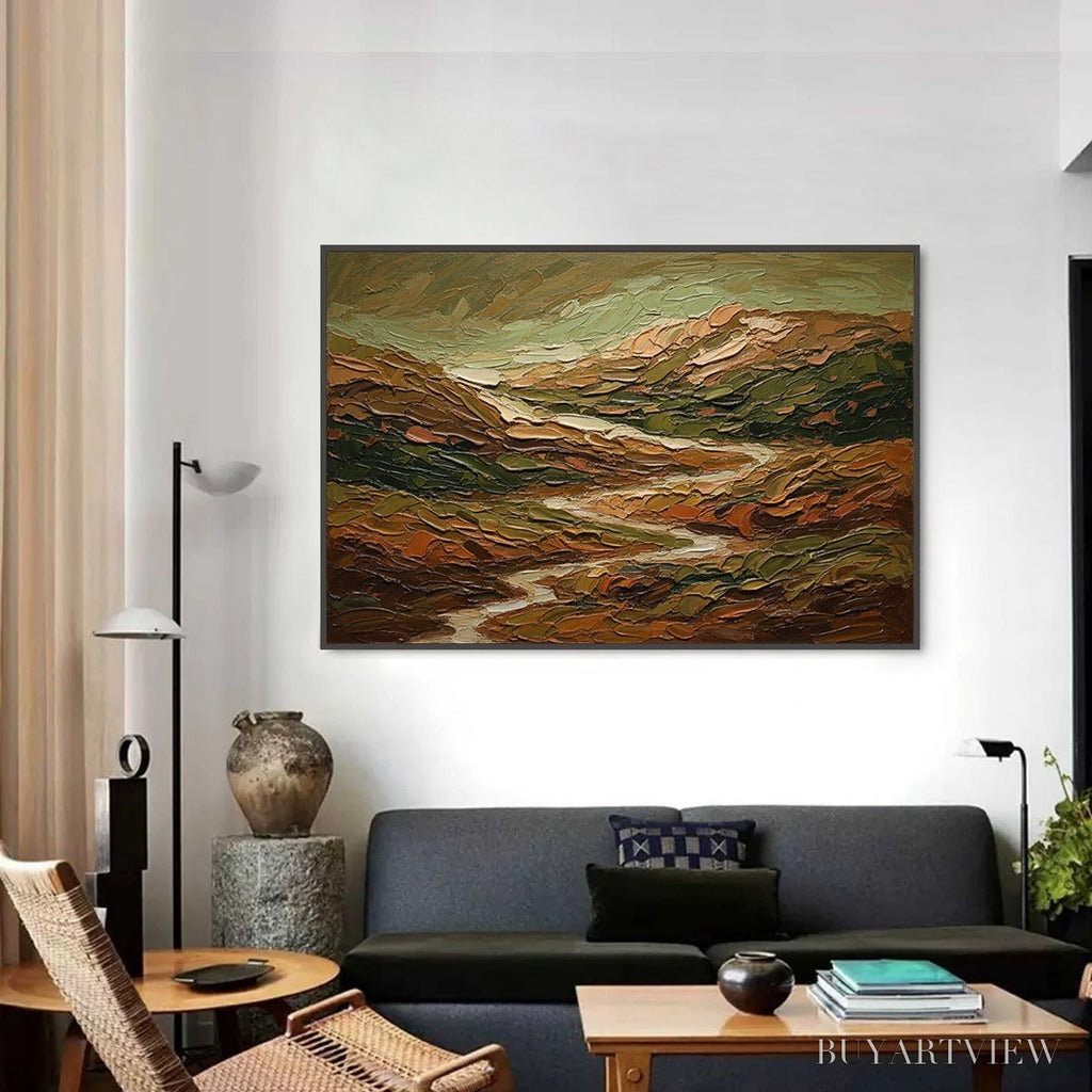 ARTOVITAS Terra Vista – Heavily Textured Abstract Landscape Oil Painting - image 2