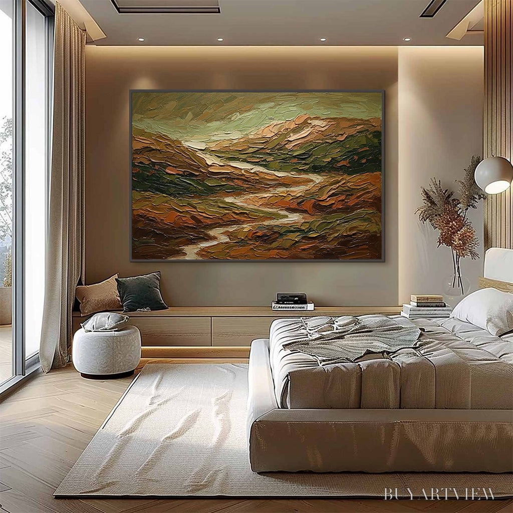 ARTOVITAS Terra Vista – Heavily Textured Abstract Landscape Oil Painting - image 4