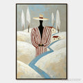 ARTOVITAS the Wanderer'S Path – Textured Figurative Landscape Painting - image 1